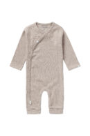 Noppies Playsuit LS rib nevis taupe