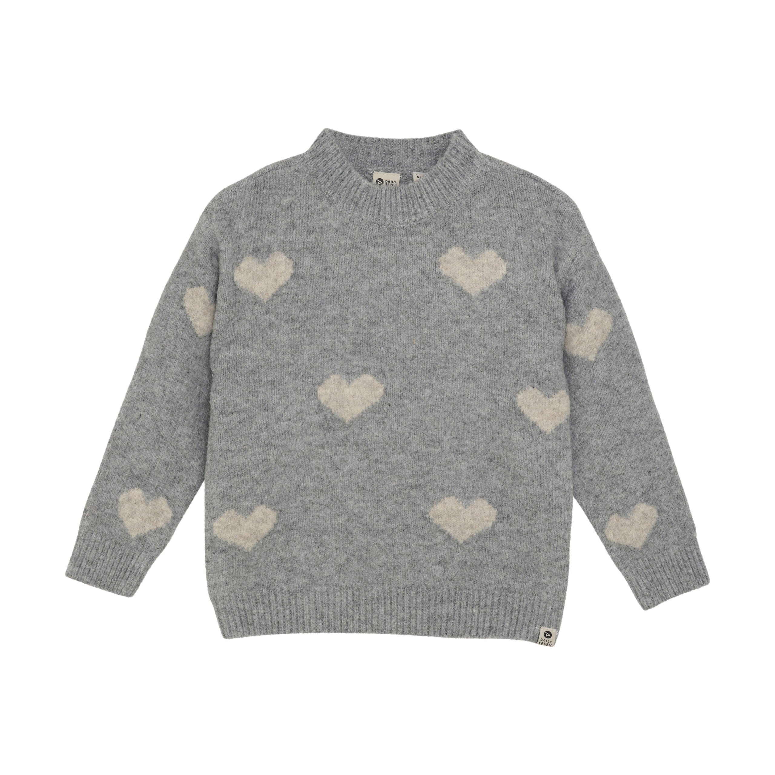 Daily7 Knitted sweater heart trui