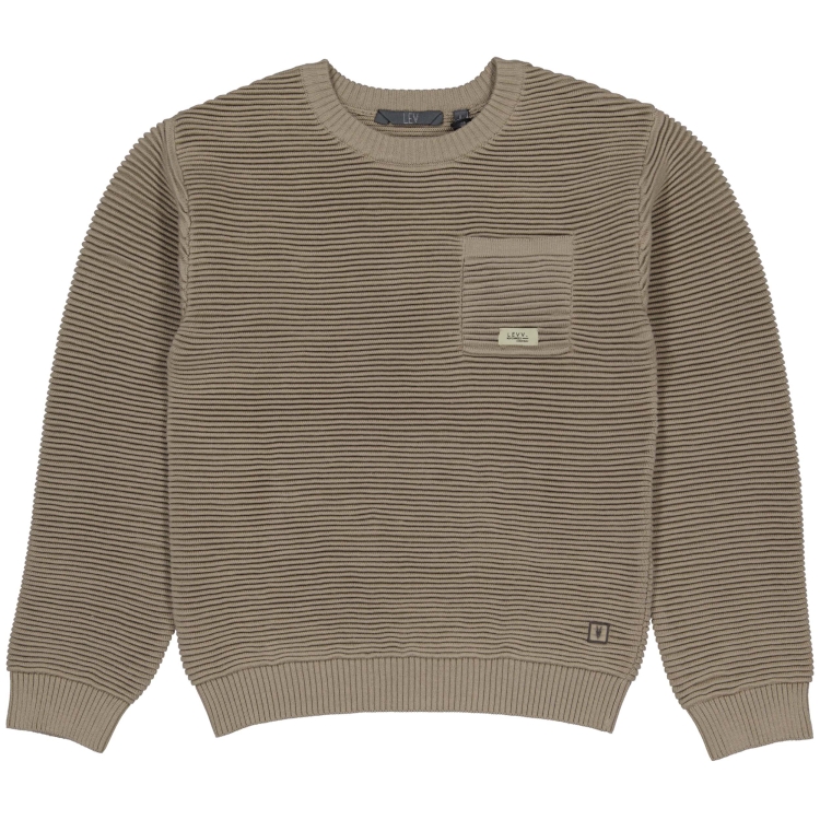 Levv Sweater taupe trui
