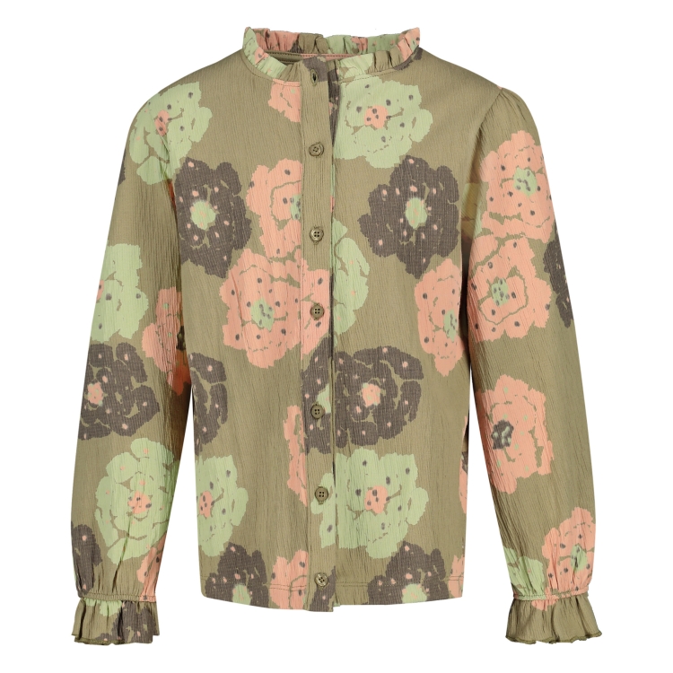 Quapi Shirt green flower