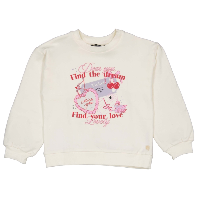 Quapi Sweater white ivory pink trui