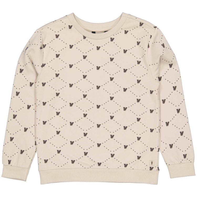 Levv Sweater white graphic trui