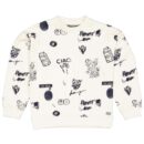 Quapi Sweater White sketch trui