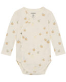 Noppies Romper adjustable LS AOP egret romper