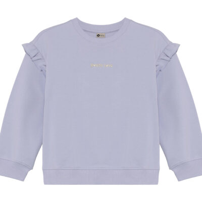 Daily7 Sweater Ruffle Sleeve Blue trui