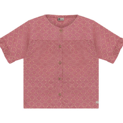 Daily7 Shirt Ruffle Broderie Heater Rose