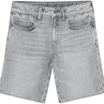 Indian Blue Jeans Wide Denim Short Grey Jeans Korte broek