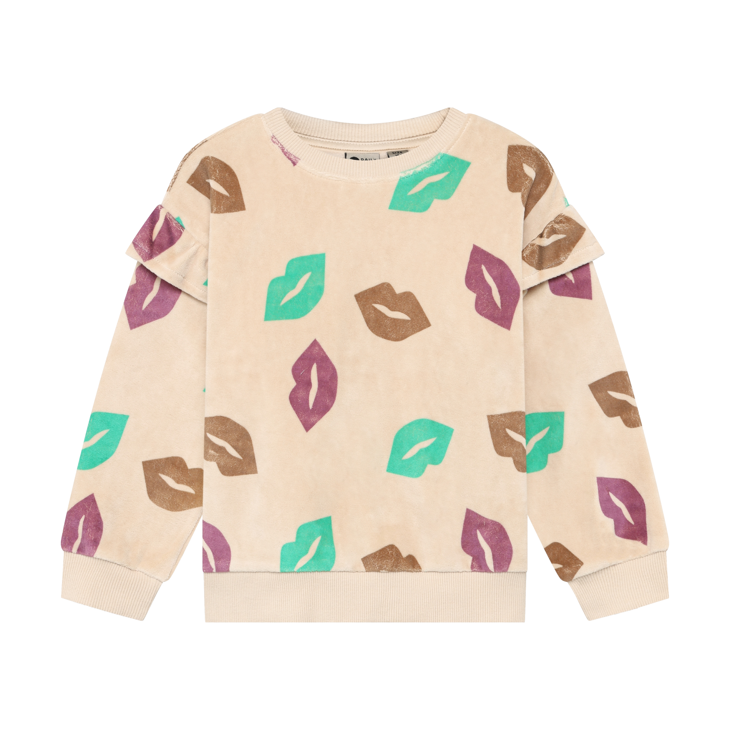 Sweater AOP Ruffle Semolina
