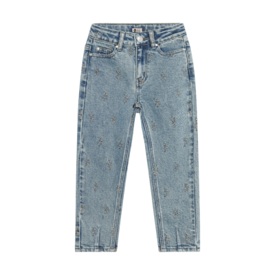 Denim Mom Fit Embroidery Used Medium Denim