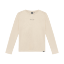 T-Shirt LS Chest and Backprint Pale Sand