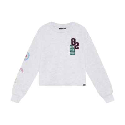 Sweater Patches Grey White Melange