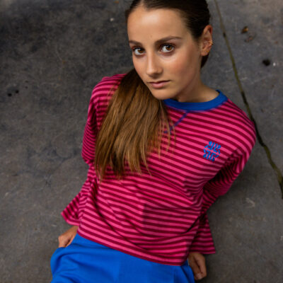 10sixteen stripe Tee LS Pink