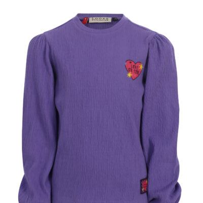 Little oversized rib Tee Verbena Purple