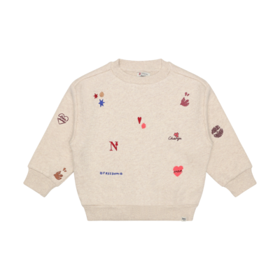 Sweater LS regular fit Sand Melange