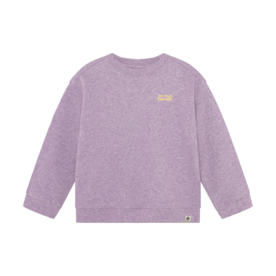 Oversized Sweater Backprint Purple Melange