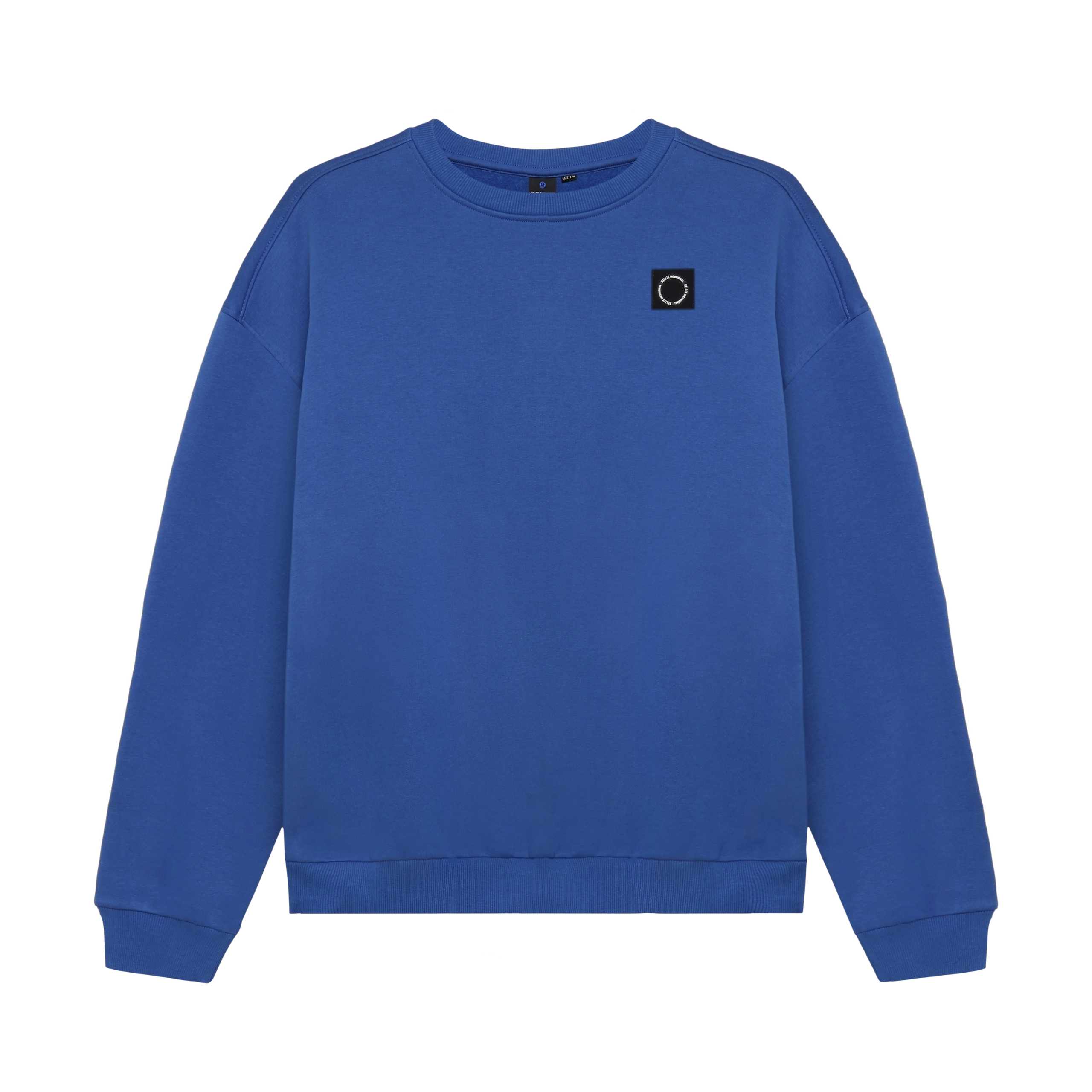 Loose Fit Sweat Badge Brushed Fresh Cobalt