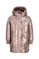 Arinda Flo girls midi hooded jacket Mud