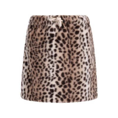 Samm Flo girls faux fur skirt with elastic Animal
